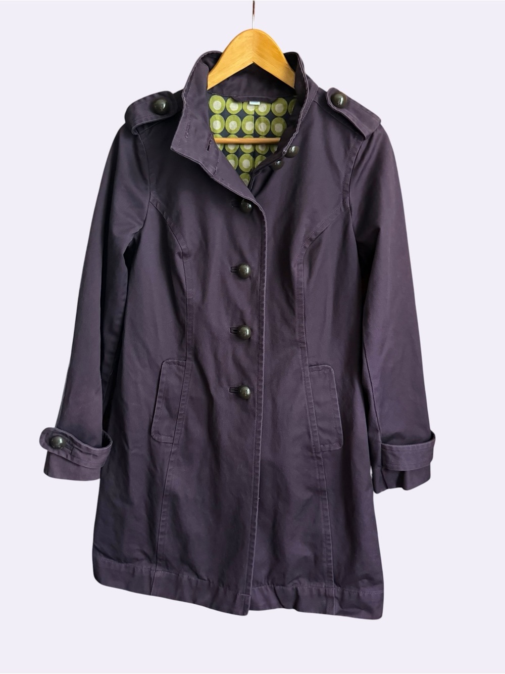 Boden Deep Plum Trench Coat